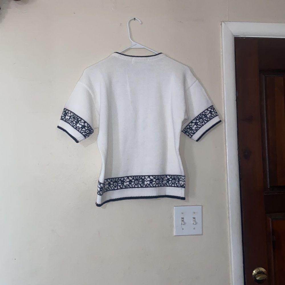 Cambridge Spirit 💯 Cotton Knit Women Top Size M - Picture 5 of 9